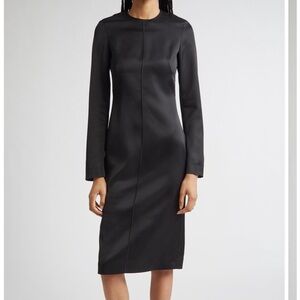 NWOT Toteme Lean Satin Dress Black